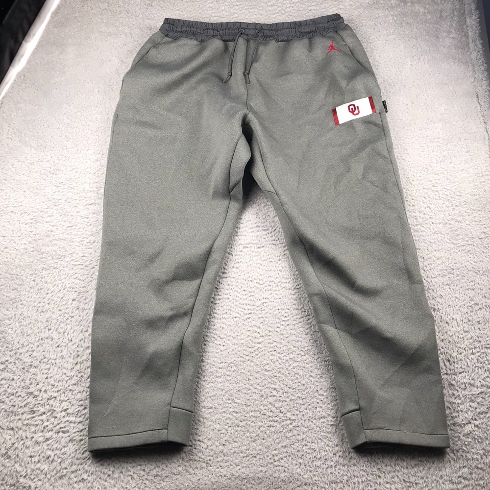 Nike Air Jordan Oklahoma Sooners Creed Humphrey Travel Sweatpants sz 3XL Gray
